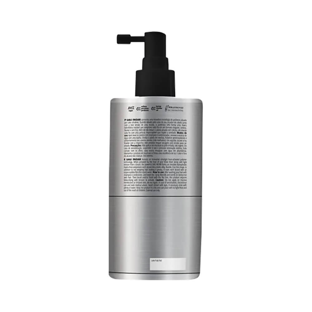 Verso do Sérum Capilar Inoar Uau Antifrizz Imediato 200ml com informações técnicas e modo de uso