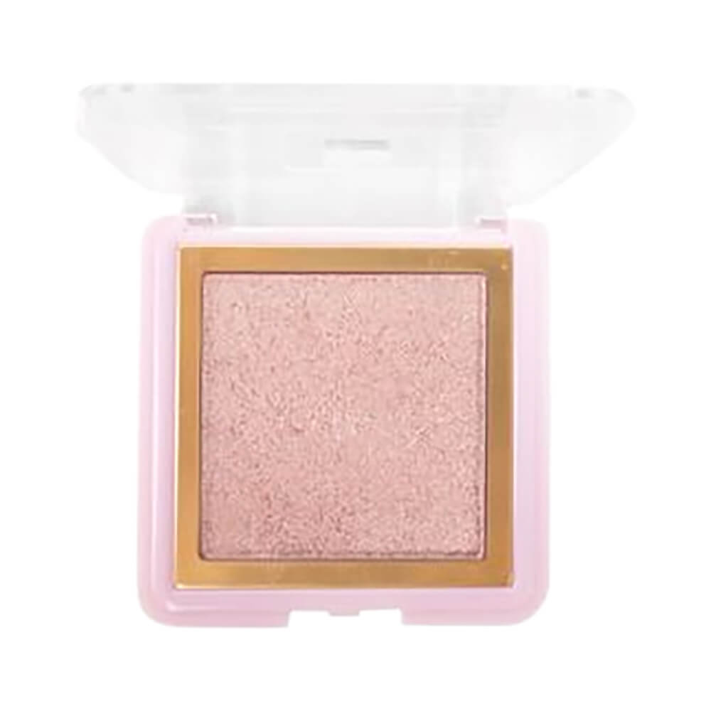 Iluminador Compacto Ruby Rose HL90 embalagem aberta mostrando produto em pó compacto