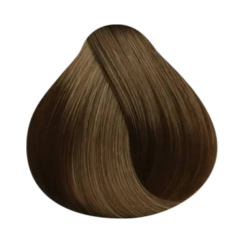 Amostra de cabelo Louro Médio Cinza Matte da coloração Keune 7.19