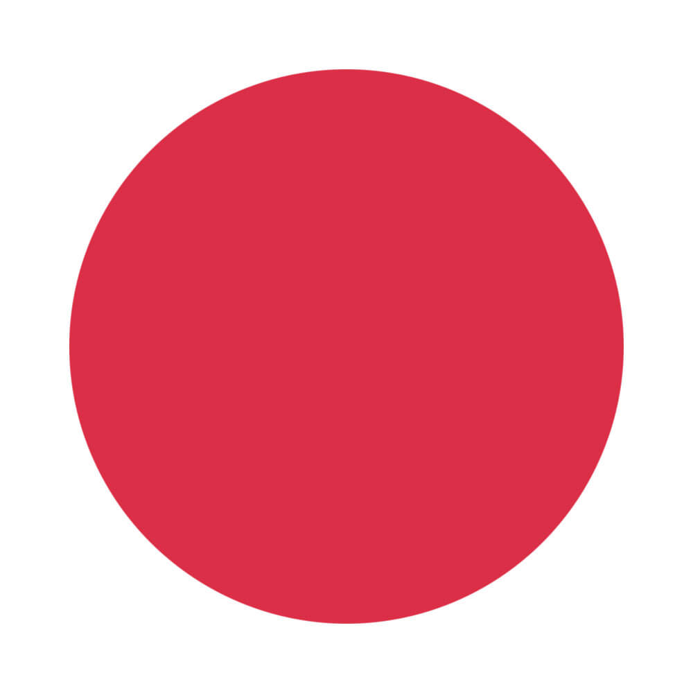 Círculo sólido na cor vermelho cereja representando a cor do lápis multifuncional Payot.