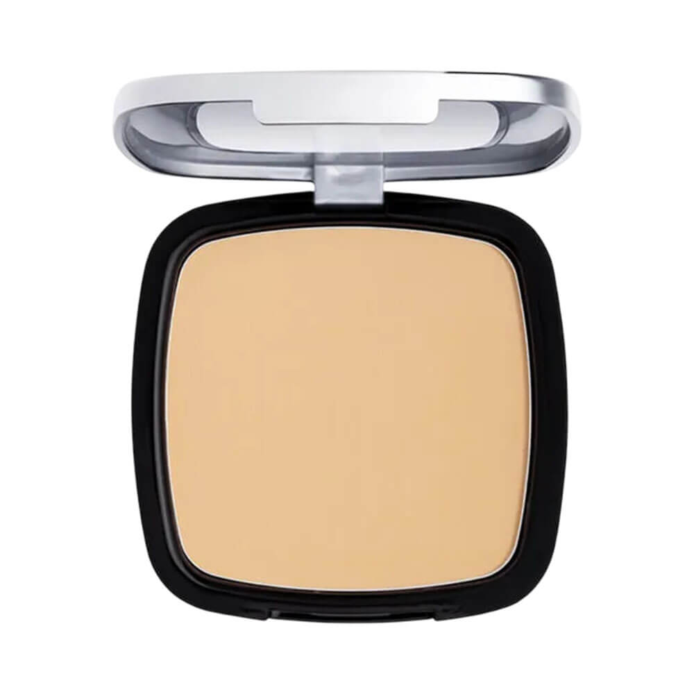 Pó Compacto Payot Retinol 20 embalagem aberta mostrando pó bege claro com acabamento uniforme