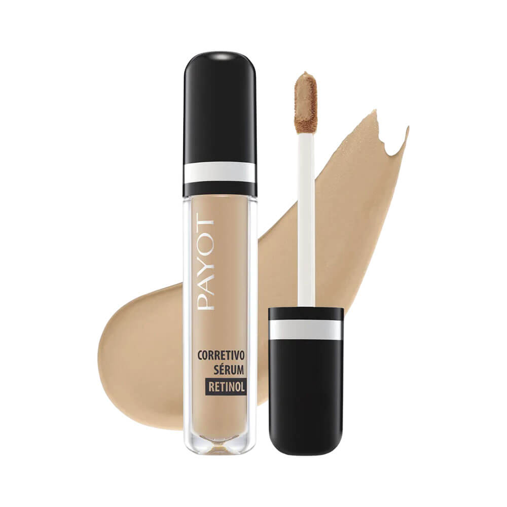Corretivo Sérum Payot Retinol 30 mostrando textura e embalagem