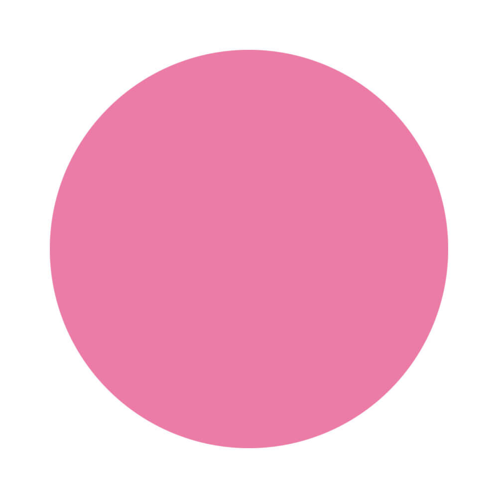 Imagem do círculo de cor rosa representando a tonalidade do Lip Gloss Dailus Morango do Amor Brigadeiro de Morango