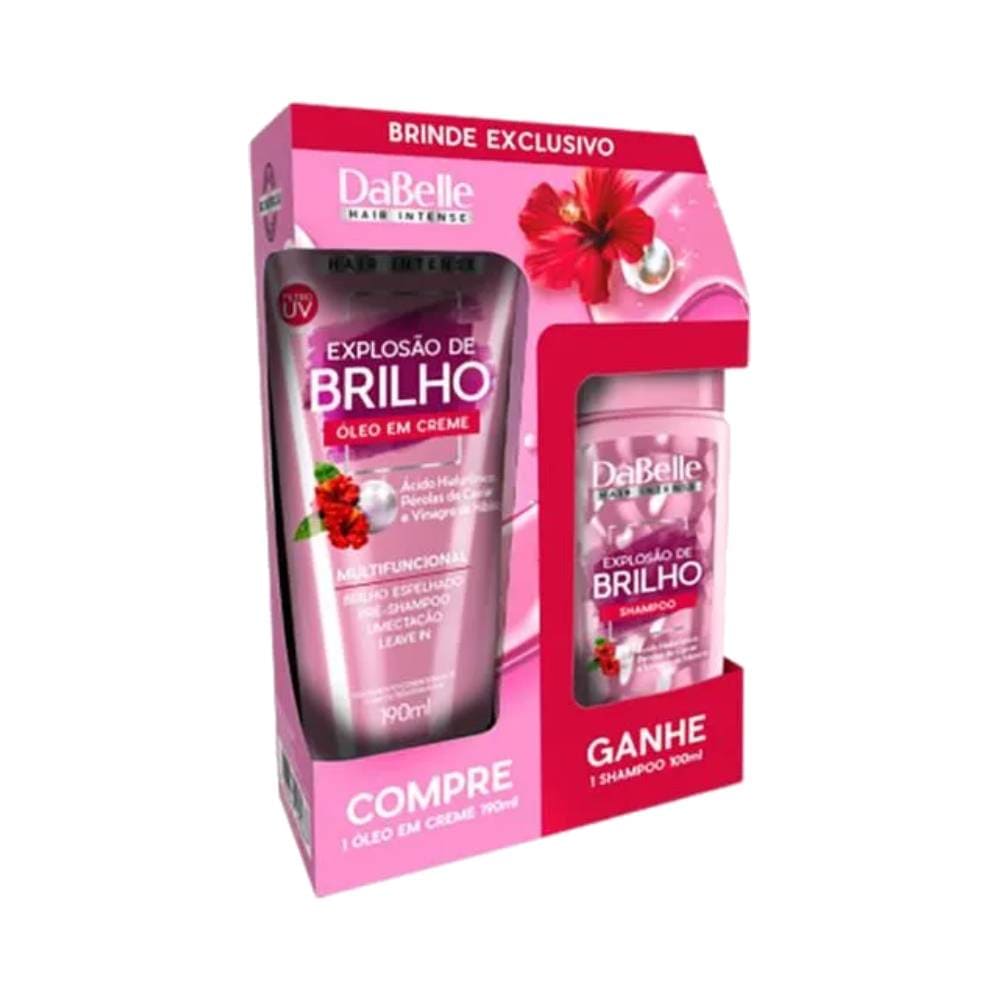 Kit Dabelle Óleo em Creme e Shampoo Explosão de Brilho 290ml