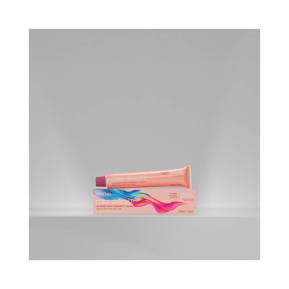 Embalagem da Coloração Amend Color Delicaté 4.66 Castanho Médio Vermelho Intenso 50g