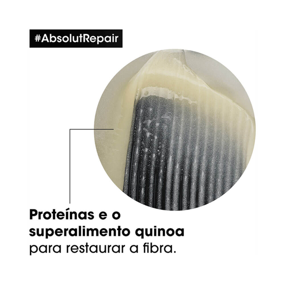 Textura do produto Absolut Repair com proteínas e quinoa dourada