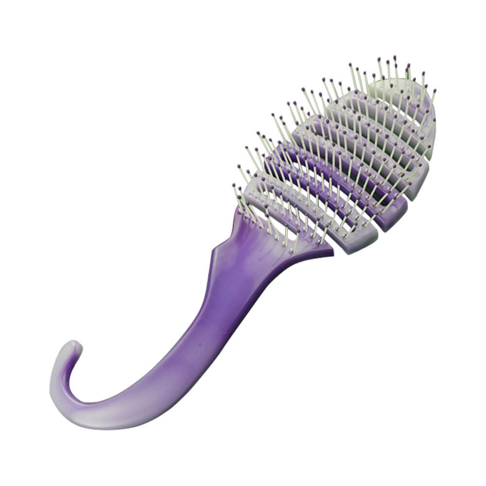 Escova de banho flexível Marilu Flex Banho 4249 com cabo ergonômico roxo degradê