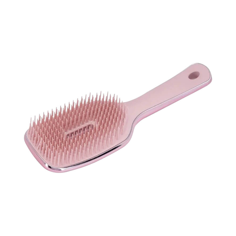 Escova Ricca Flex Premium Rose vista em ângulo frontal destacando as cerdas flexíveis