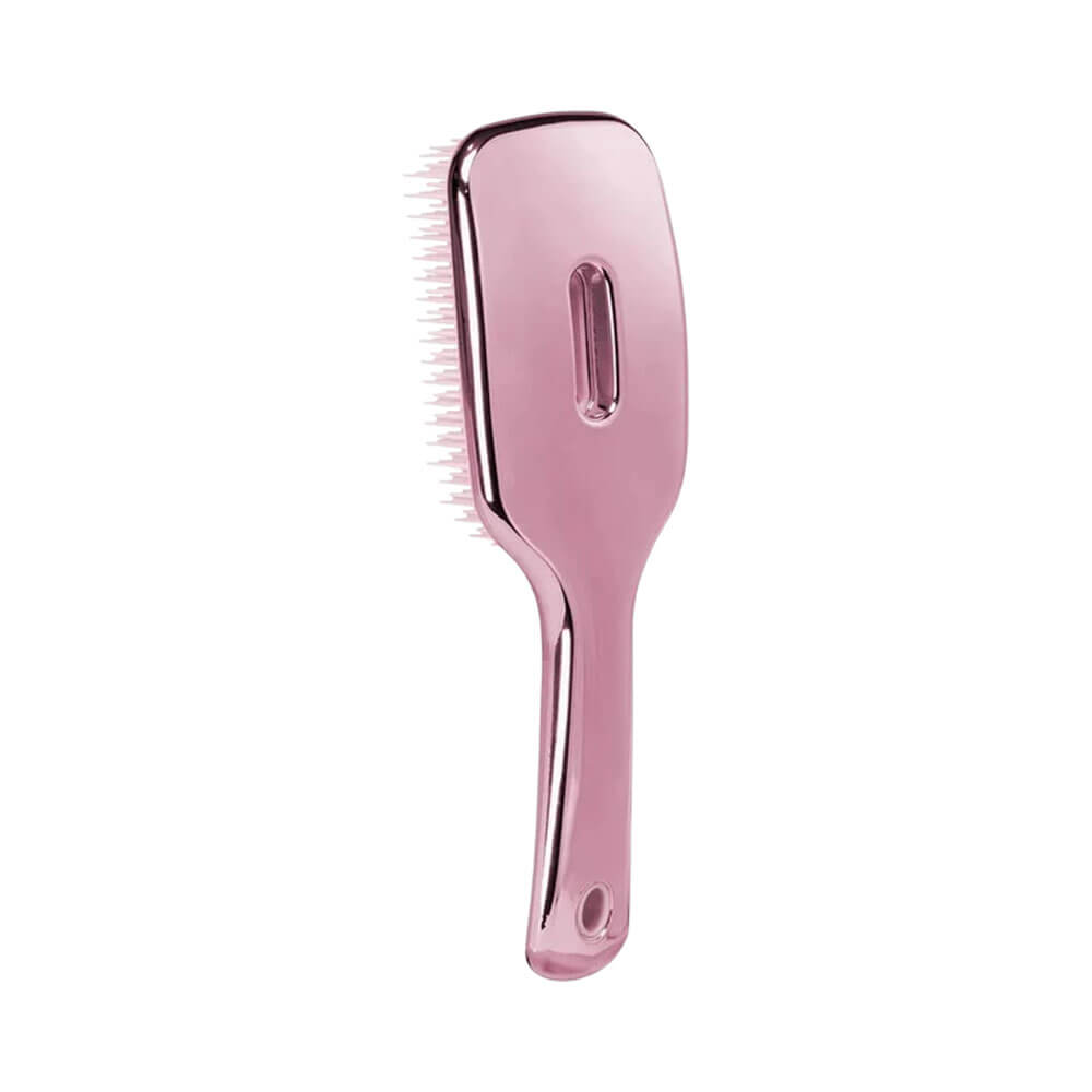 Escova Ricca Flex Premium Rose vista lateral mostrando design ergonômico e cerdas flexíveis