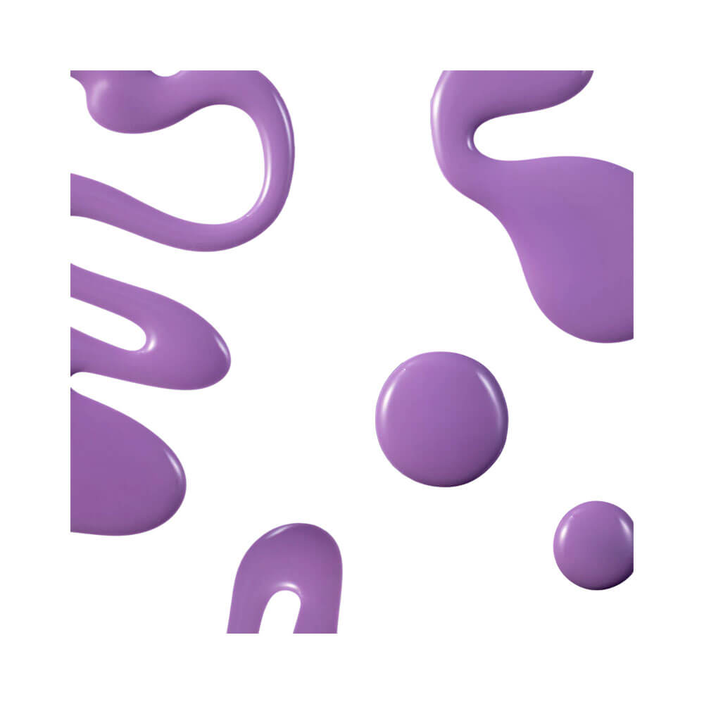 Gotas do esmalte Dailus Dai Goods Fru Fru lilás mostrando textura cremosa e brilho