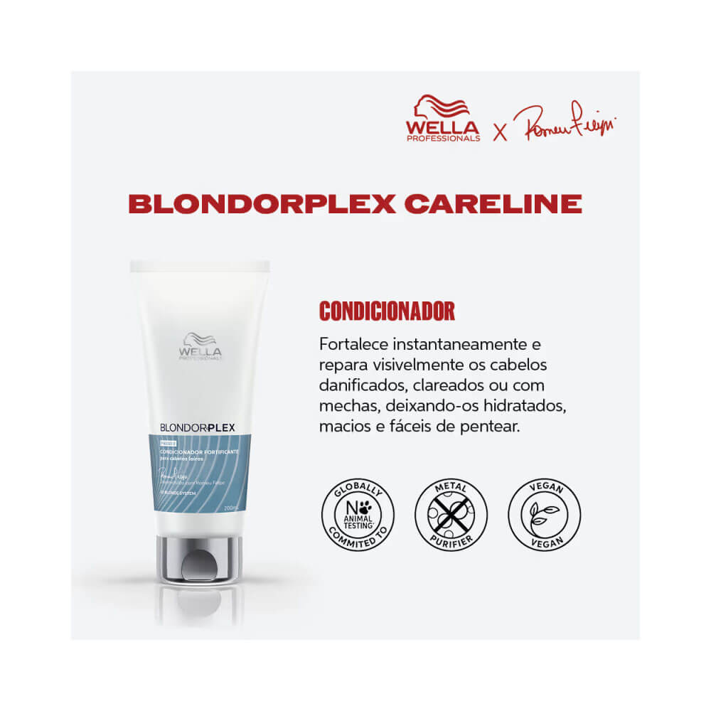 Frasco do Condicionador Fortificante Wella Blondorplex 1L vista frontal