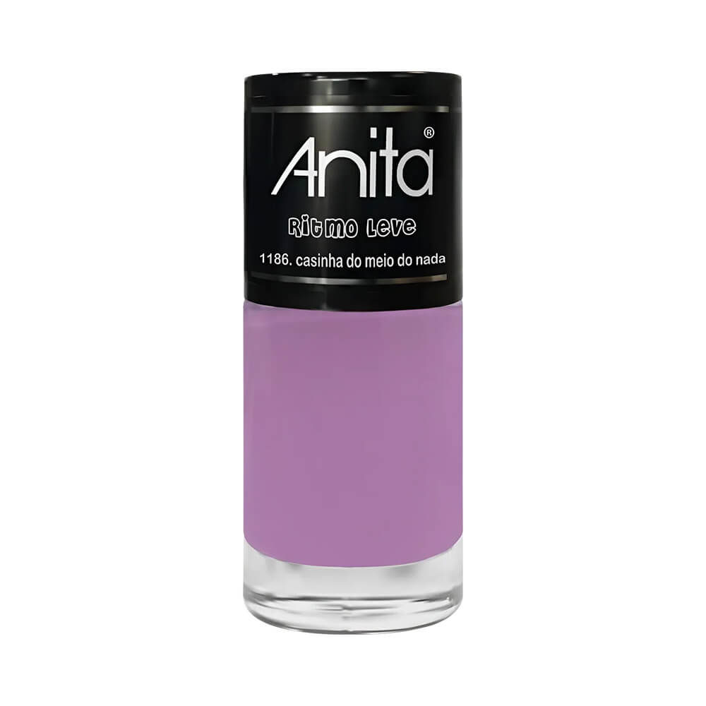 Frasco de esmalte Anita Ritmo Leve Casinha no Meio do Nada lilás cremoso
