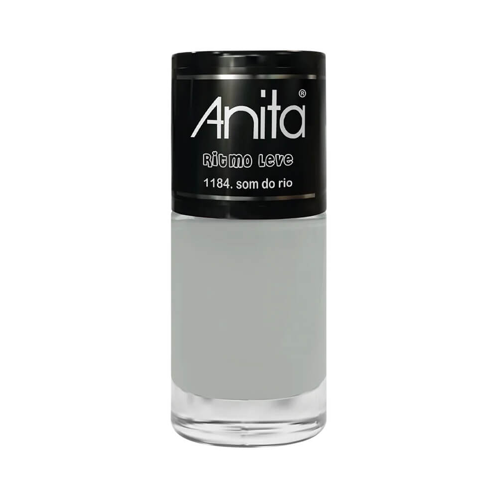 Frasco de esmalte Anita Ritmo Leve Som do Rio com acabamento cremoso e cor verde suave