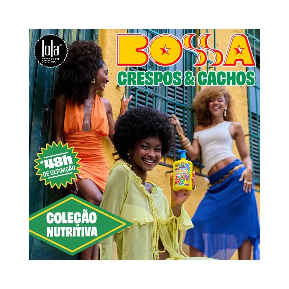 Mulheres com cabelos crespos e cacheados usando o Creme Modelador Lola Bossa Crespos e Cachos