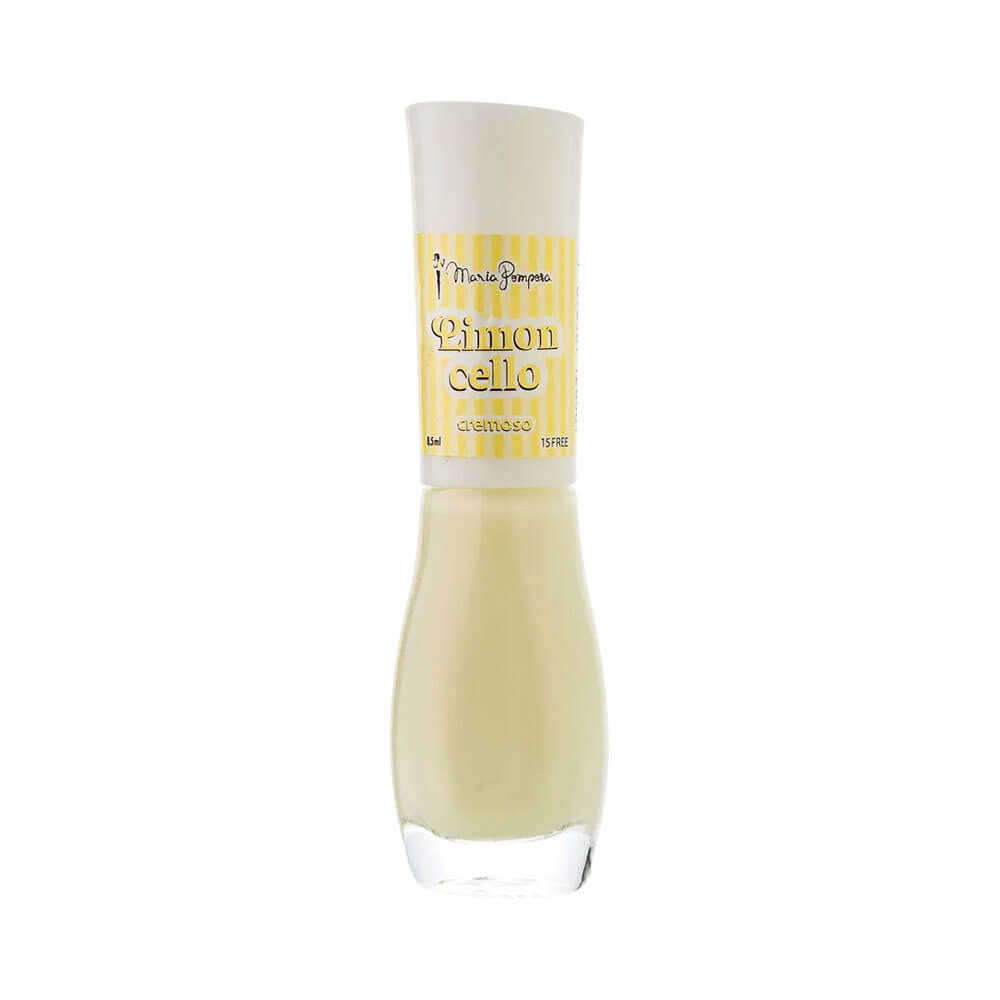 Frasco do Esmalte Maria Pomposa La Dolce Vita Limoncello amarelo manteiga