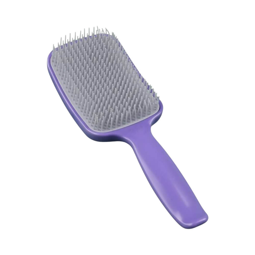 Escova Marilú Côncava Flex 4241 com base côncava e cerdas flexíveis, cabo roxo ergonômico.