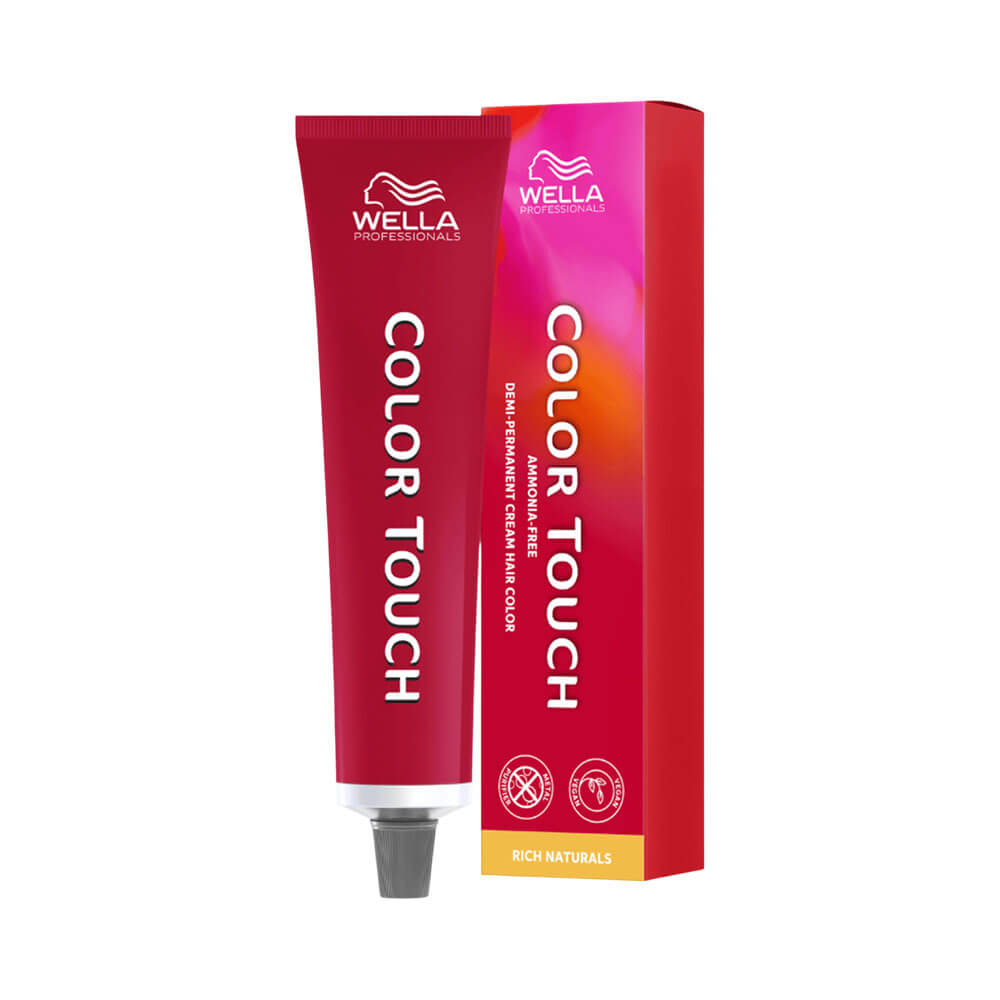 Tonalizante Wella Color Touch Rich Naturals 6.3 Louro Escuro Dourado tubo e embalagem
