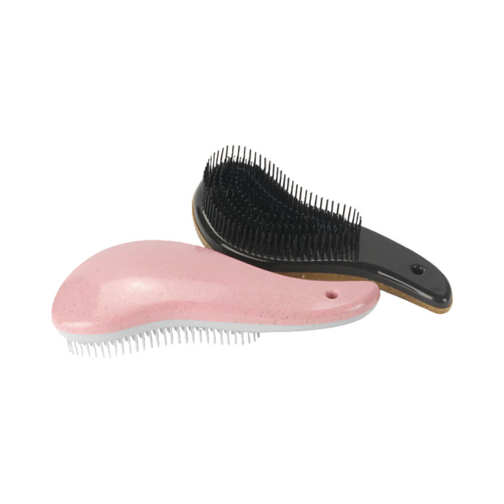Escovas Marilú Eco Line 0522 rosa claro e preta com cerdas flexíveis e design moderno