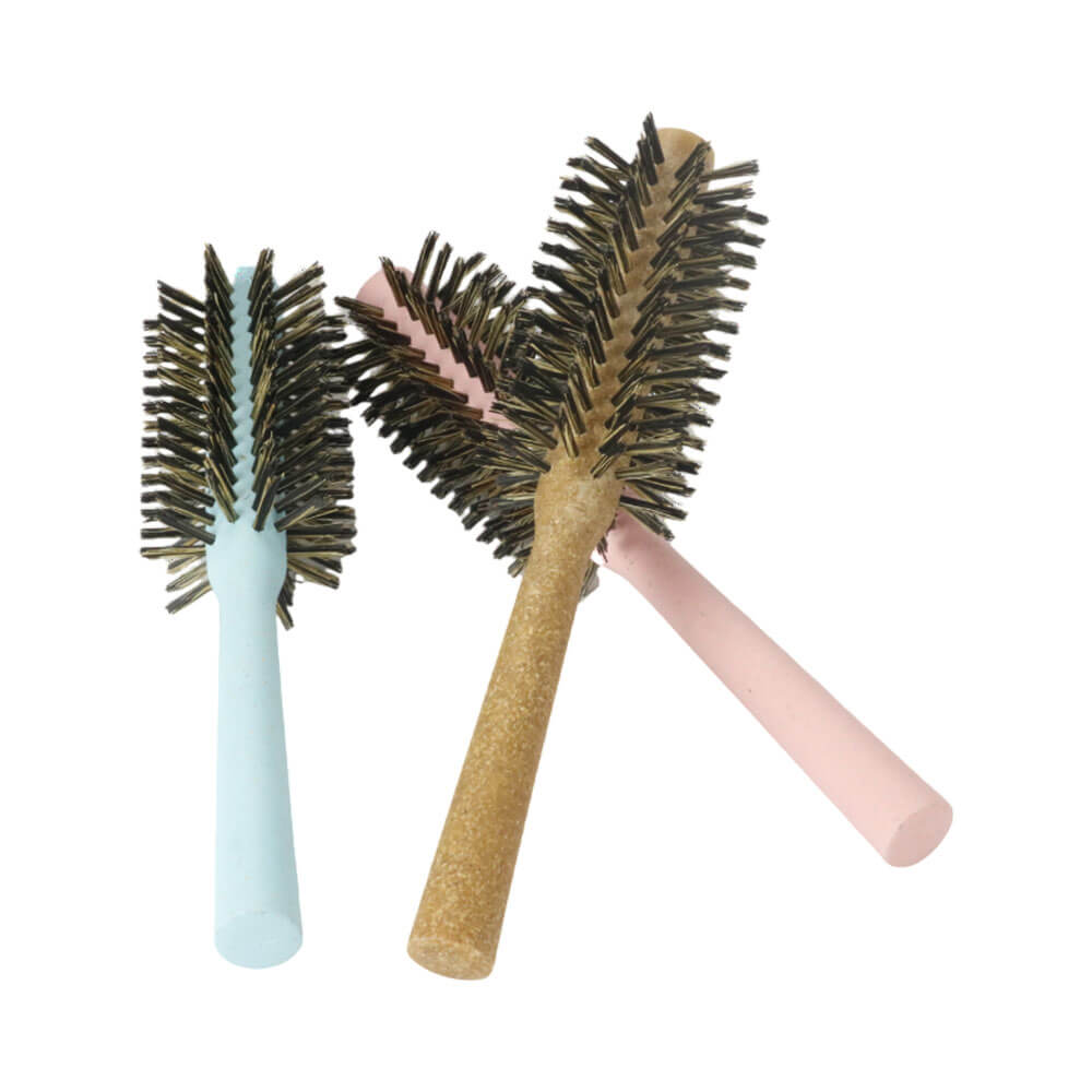 Escova Marilú Redonda Cerda Mista Eco Line 0524 com cerdas mistas e cabos coloridos