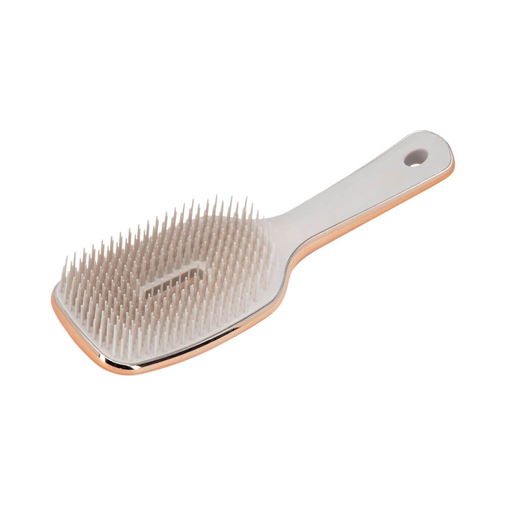 Escova Ricca Flex Premium Gold vista superior mostrando cabo dourado e base branca