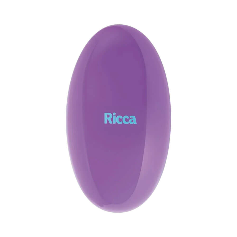 Escova Ricca Flex Hair Roxa mostrando o logo e design