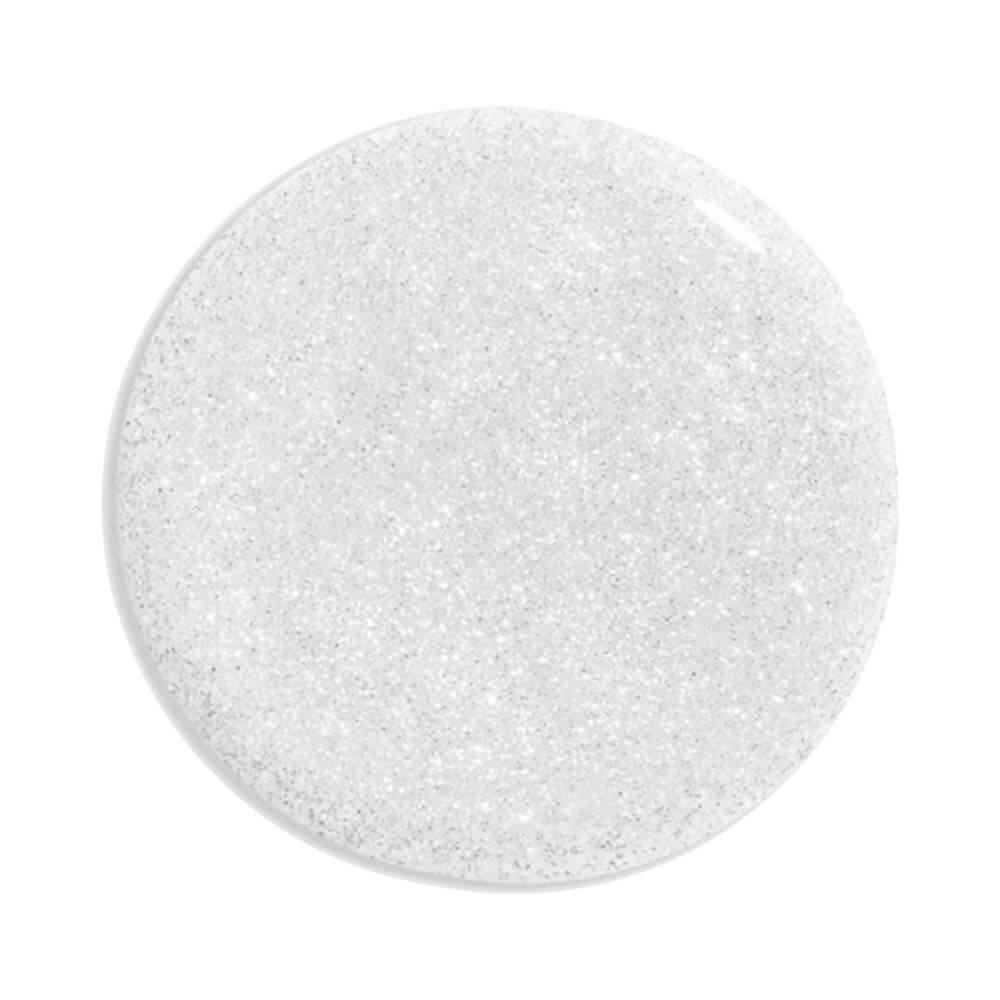 Close na textura do esmalte Anita Tempo de Celebrar Feliz Recomeço branco perolado com brilho cintilante