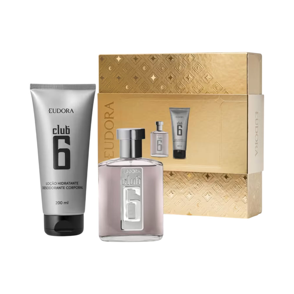 Kit Eudora Club 6 com colônia e loção corporal hidratante