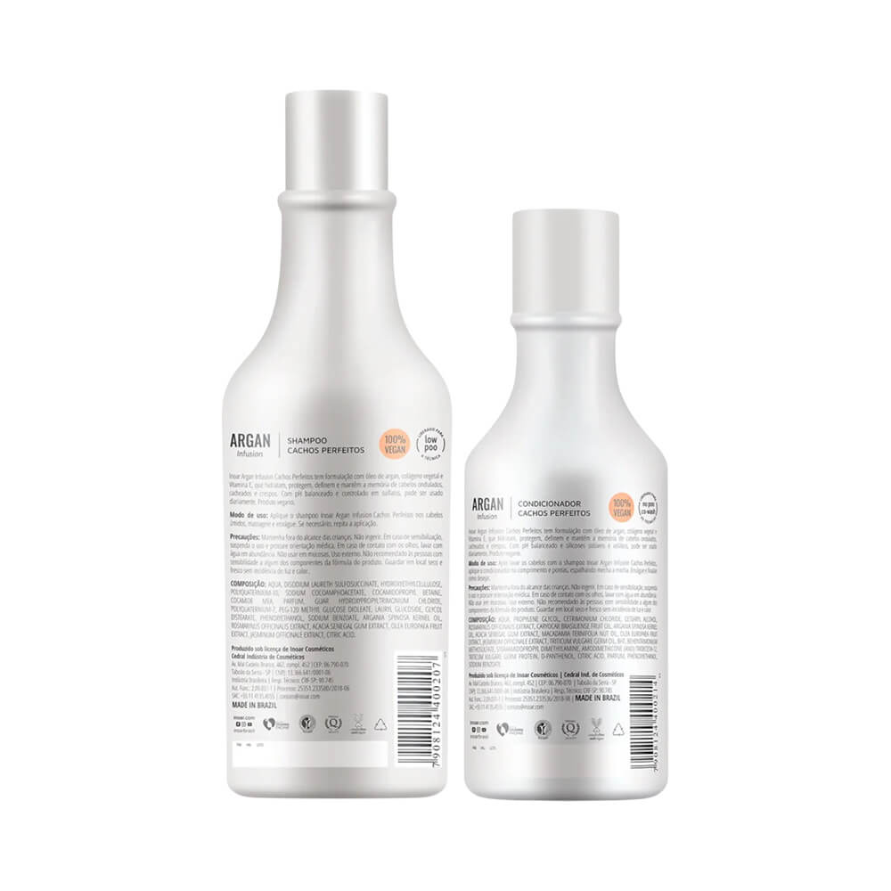 Detalhes técnicos do Kit Inoar Argan Infusion