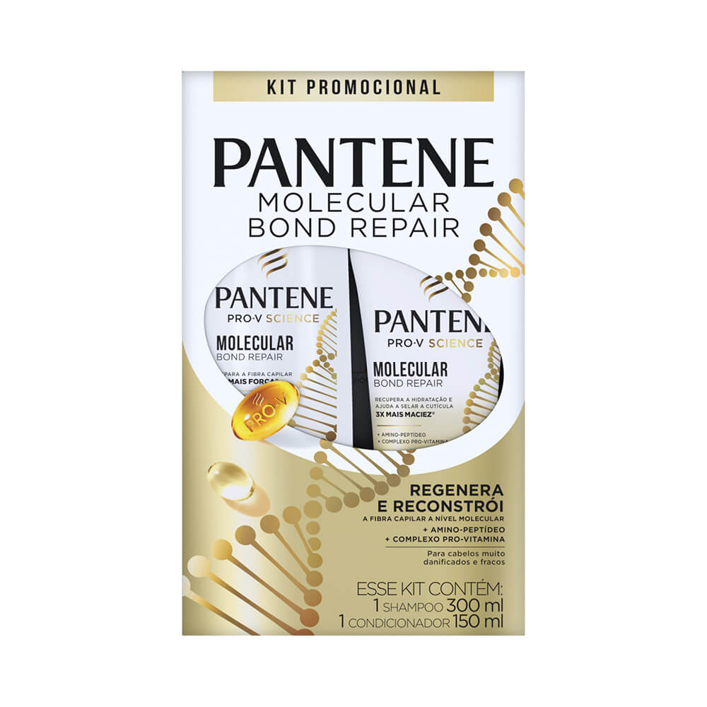Kit Pantene Molecular Bond Repair com shampoo 300ml e condicionador 150ml