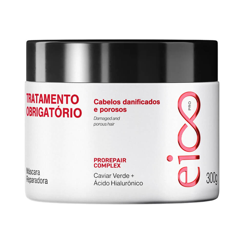 Pote de máscara reparadora Eico Tratamento Obrigatório 300g