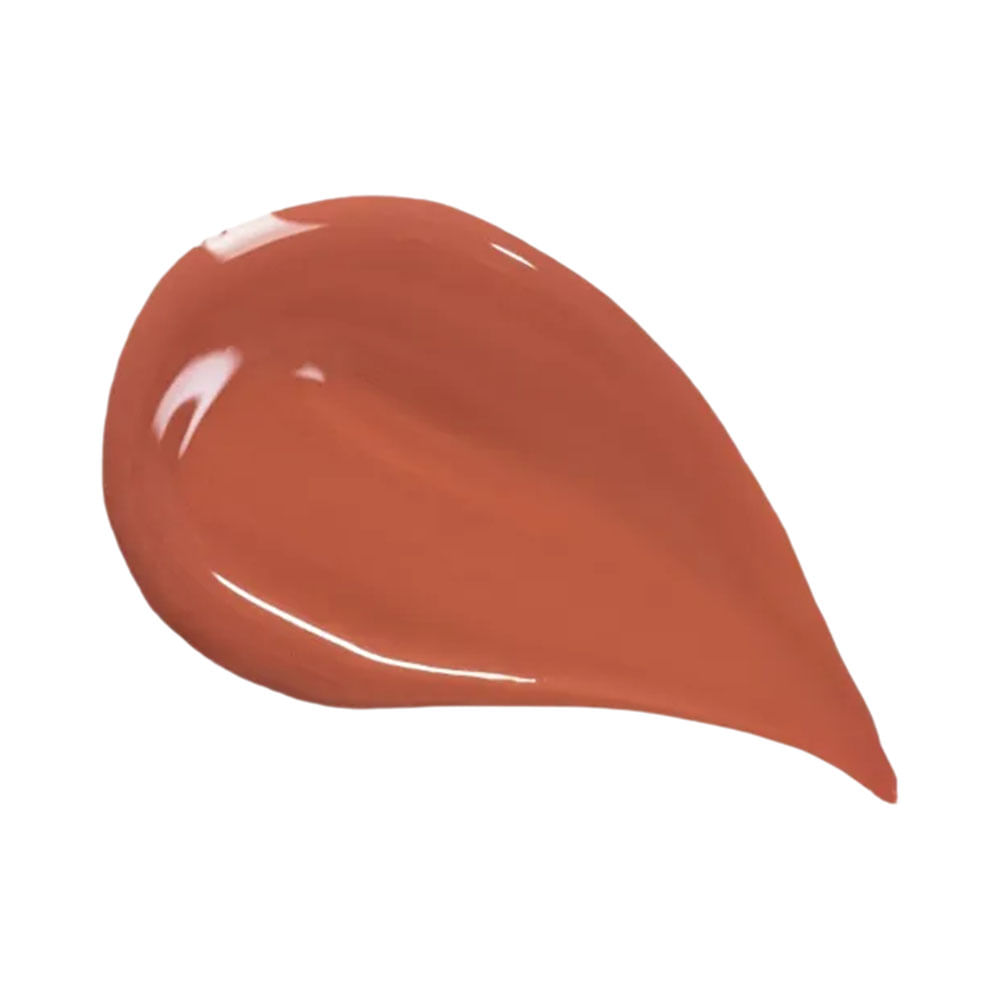 Amostra da cor do batom líquido Mari Maria Creamy Matte Maria Eduarda em tom marrom rosado.