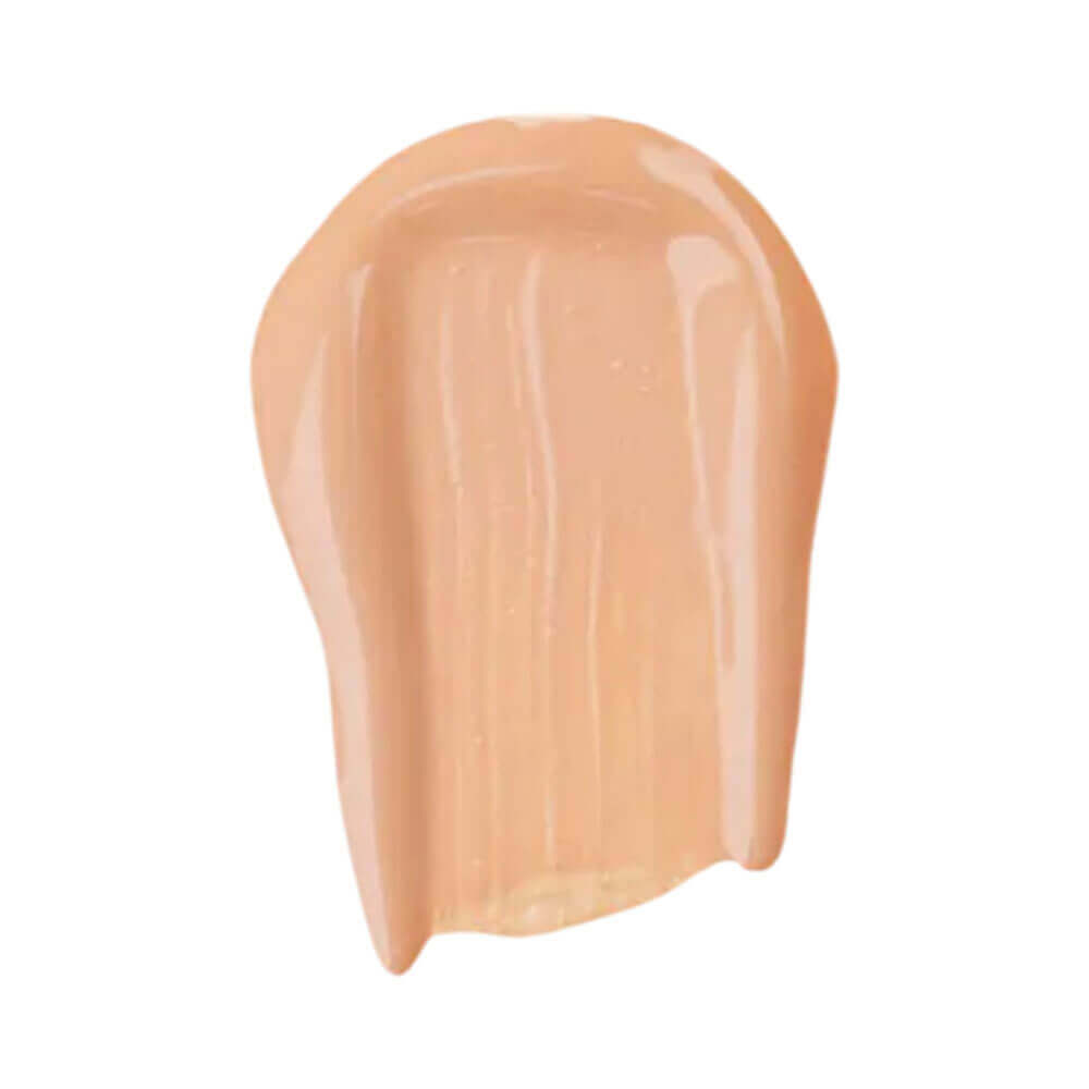 Textura cremosa da Base Líquida Mari Maria Velvet Skin Bege Claro 2 em fundo branco