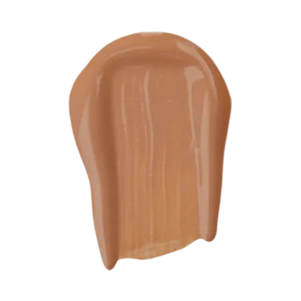 Swatch da Base Líquida Mari Maria Velvet Skin cor Caramelo mostrando textura e acabamento