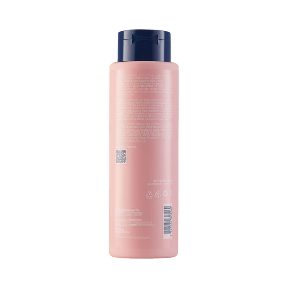 Verso do frasco do Shampoo Braé Stages Bruna Tavares Gloss Hydra 250ml com informações do produto