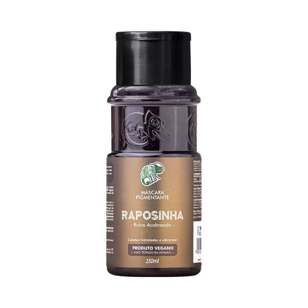 Imagem frontal da embalagem da Máscara Pigmentante Kamaleão na cor Raposinha, com 150ml