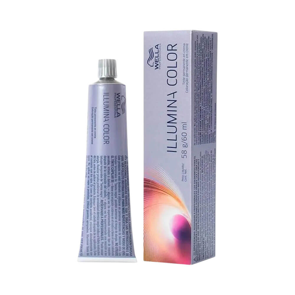 Tubo e embalagem da coloração Wella Illumina Color 7.81