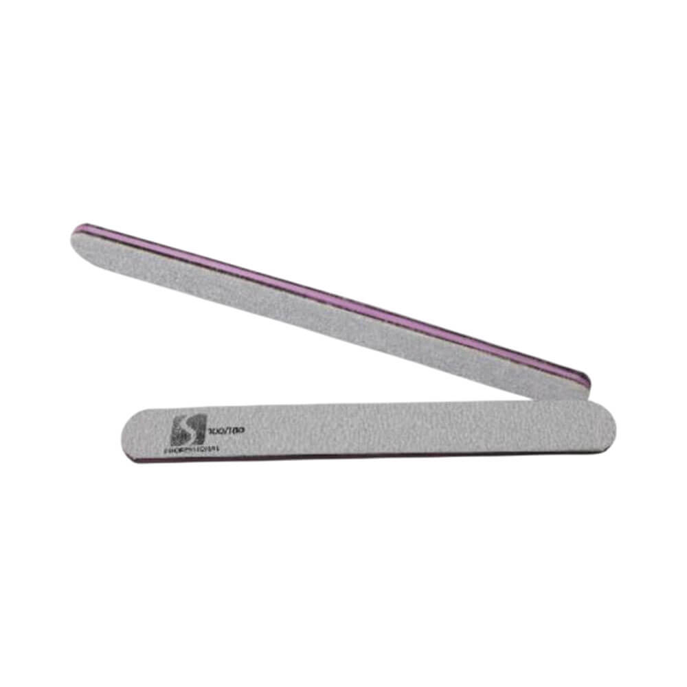 Lixa de unha reta Marilú branca com granulação dupla 100/180