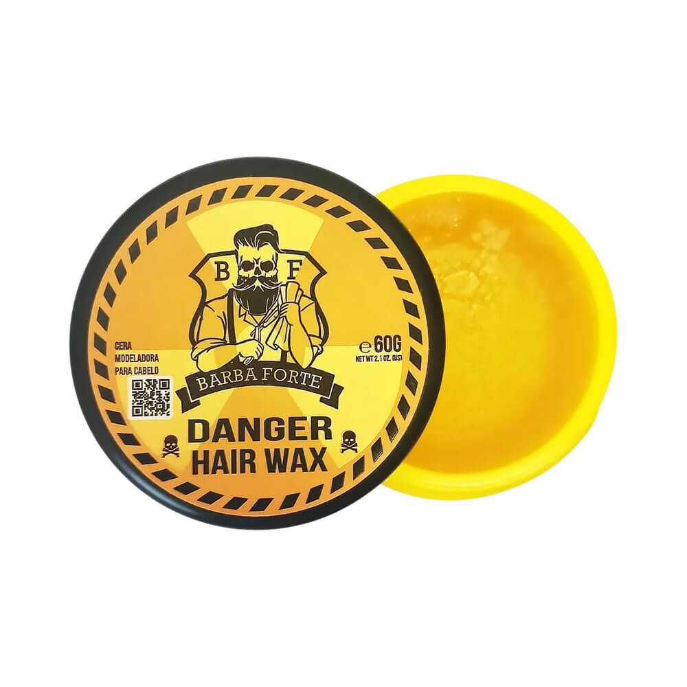 Detalhe da textura cremosa da Cera Modeladora Barba Forte Danger