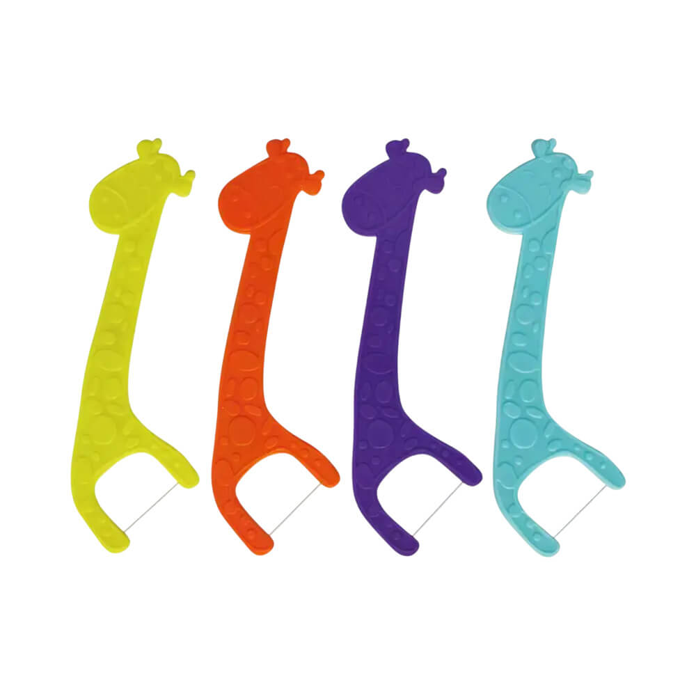 Fios dentais individuais Kess Kids em formato divertido de girafa