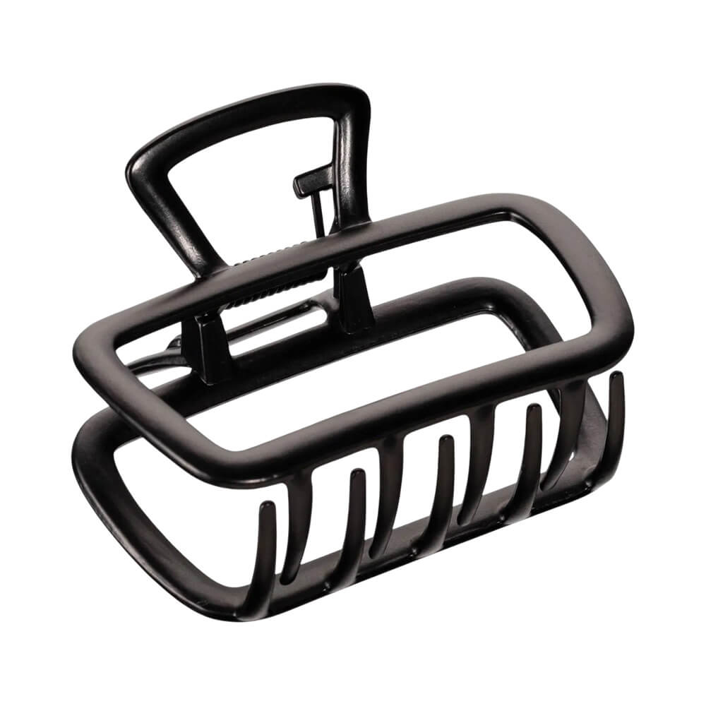 Piranha Proart Metal Black Retangular em metal preto fosco com dentes largos