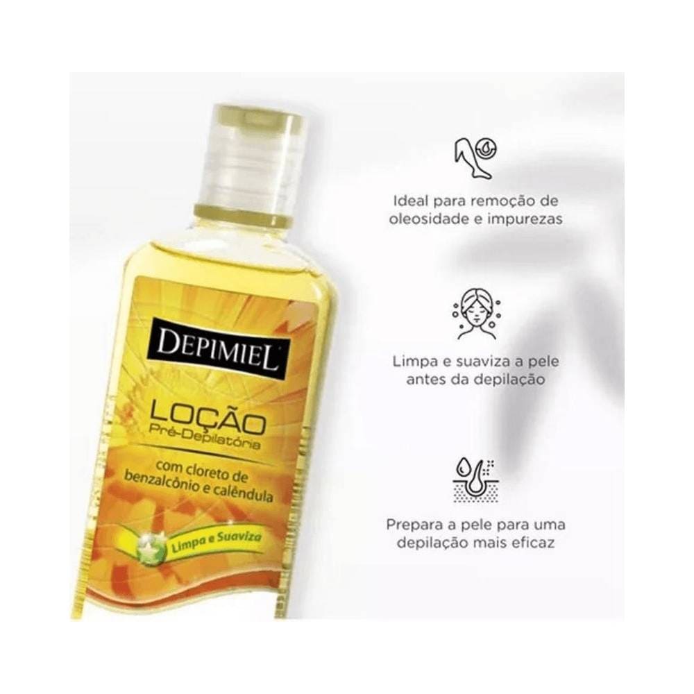 Loção Depimiel Pré Depilatória 240ml com destaque para benefícios e cuidados