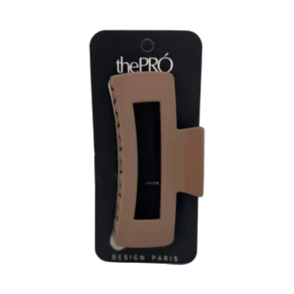 Prendedor The Pro Carre Matte Coffee G fixado em embalagem preta com logo thePRÓ