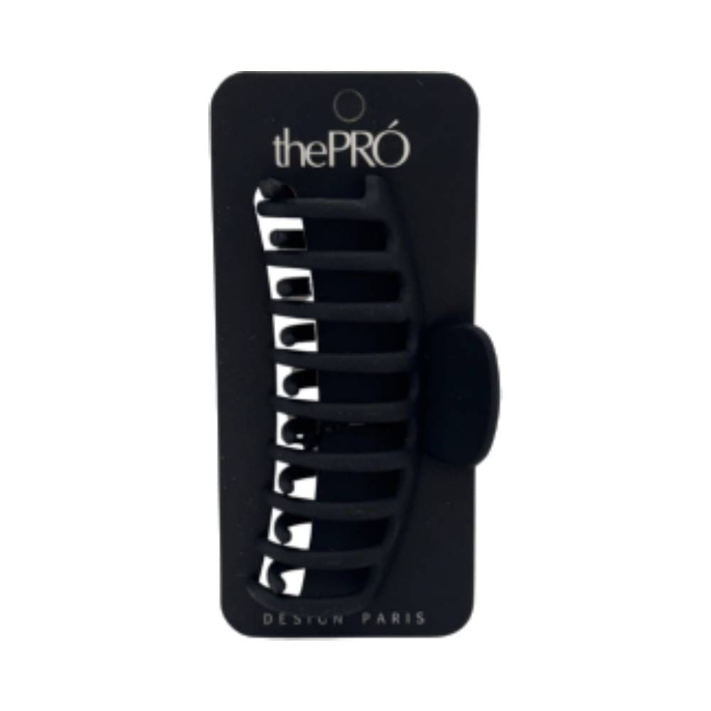 Prendedor The Pro preto fosco em embalagem preta com logo