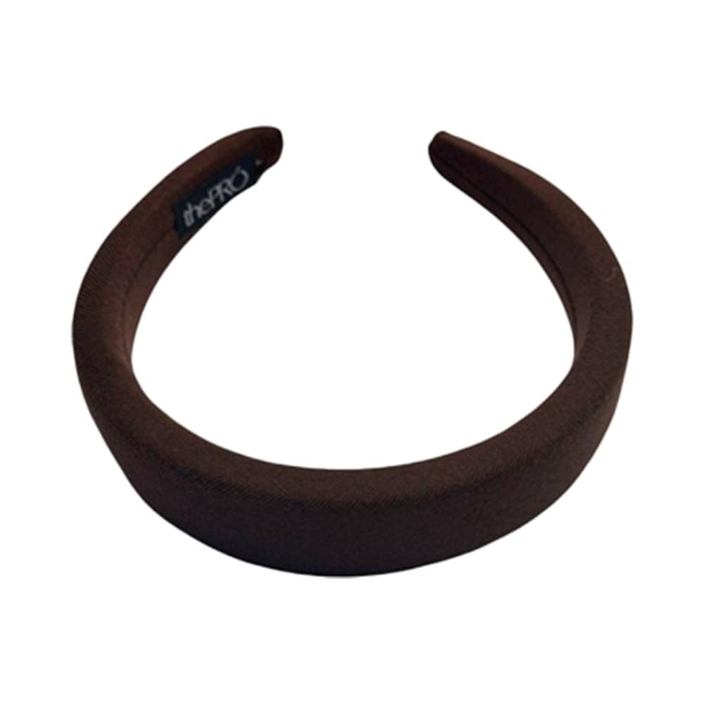 Tiara de cabelo marrom chocolate fosca tamanho G, acolchoada e resistente