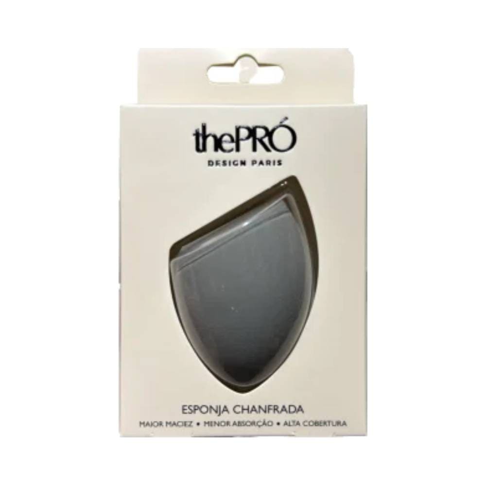 Embalagem da Esponja The Pro Chanfrada Malbec mostrando o produto cinza escuro em formato chanfrado