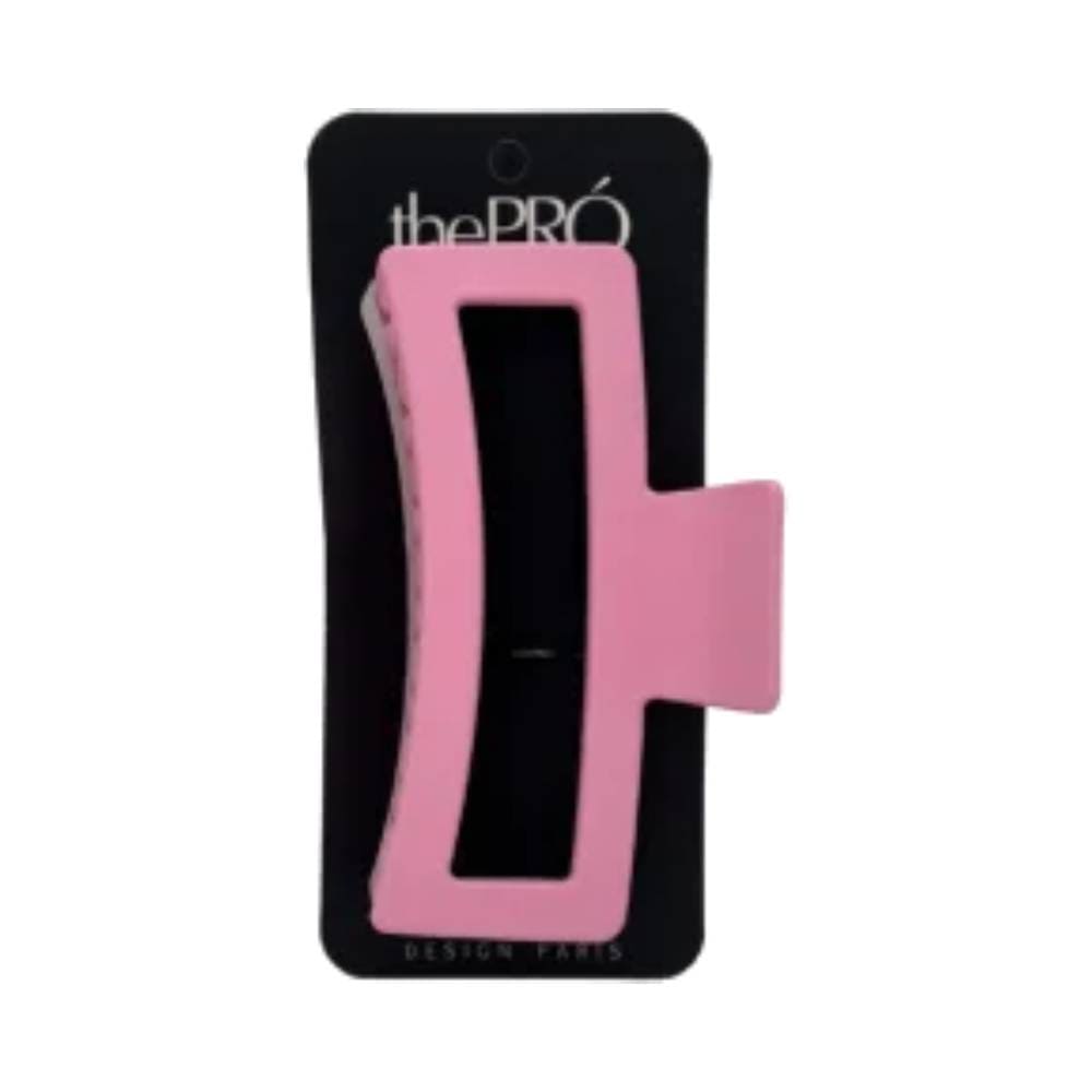 Prendedor de cabelo rosa fosco extra grande The Pro Carre na embalagem preta