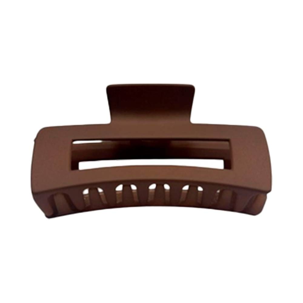 Prendedor The Pro Carre Matte Coffee Xg visto de cima, destacando acabamento fosco e formato ergonômico.