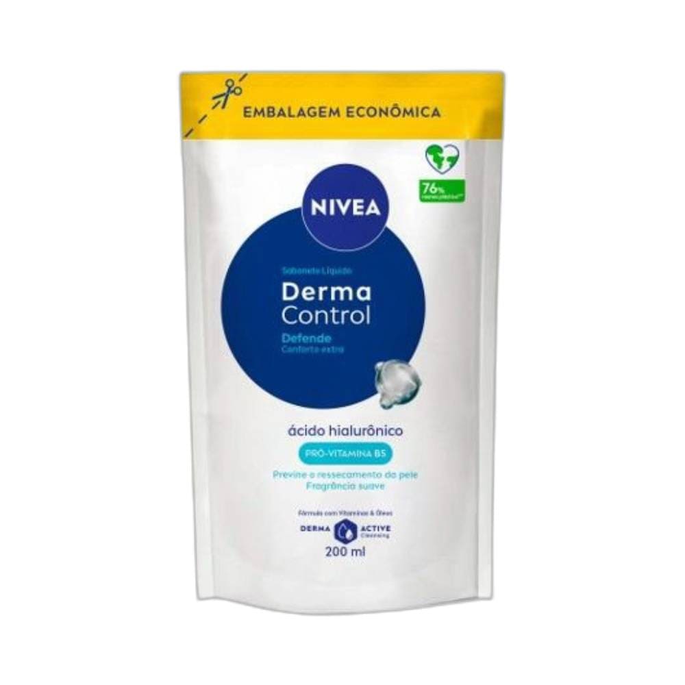 Sabonete Líquido Nivea Derma Control Defende embalagem 200ml