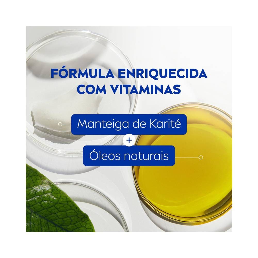 Ingredientes naturais manteiga de karité e óleos para hidratação labial