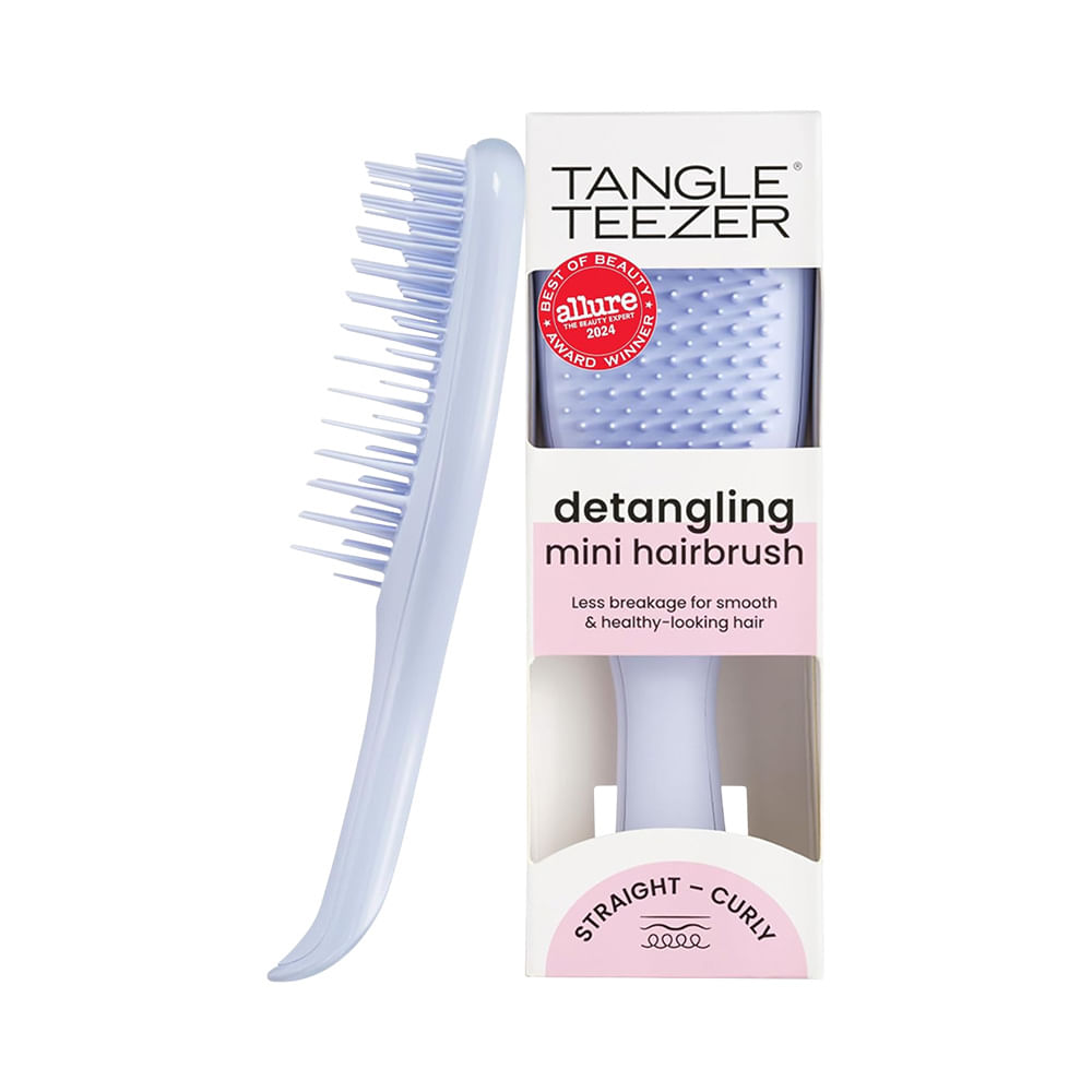 Escova Tangle Teezer Ultimate Detangler Mini Digital Lavander com embalagem e design ergonômico